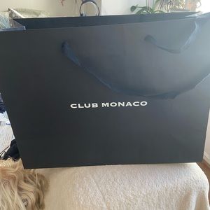 Club Monaco  shopping bag black 16x12x6